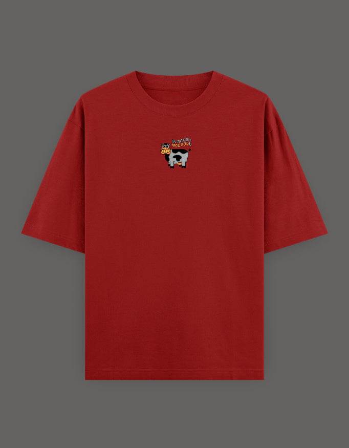 SkyBi Shirts Oversized Embroidery T-Shirt 240 GSM Heavyweight Cotton - SkyBi Shirts