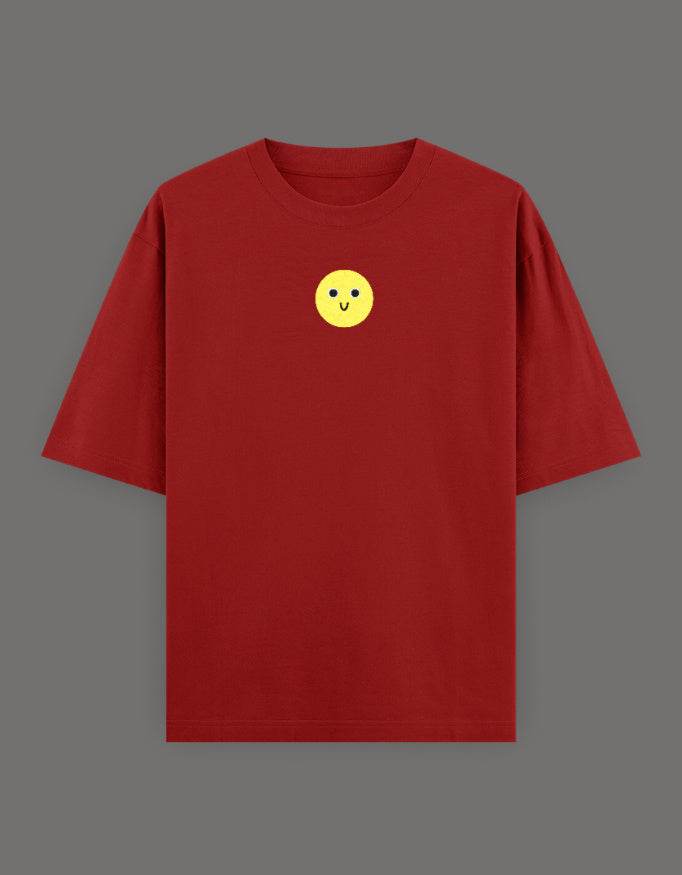 SkyBi Shirts Oversized Embroidery T-Shirt 240 GSM Heavyweight Cotton - SkyBi Shirts