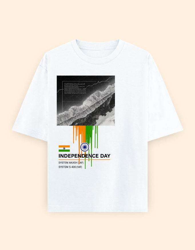 Independence Day '25 Oversized Tee | Tricolour Edition - SkyBi Shirts