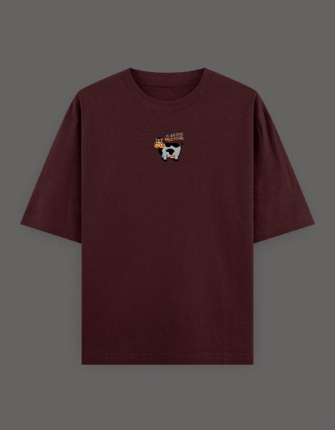 SkyBi Shirts Oversized Embroidery T-Shirt 240 GSM Heavyweight Cotton - SkyBi Shirts