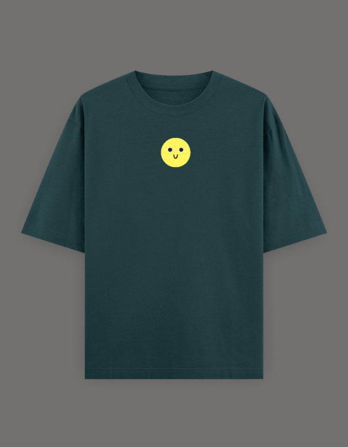 SkyBi Shirts Oversized Embroidery T-Shirt 240 GSM Heavyweight Cotton - SkyBi Shirts