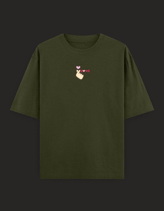 SkyBi Shirts Oversized Embroidery T-Shirt 240 GSM Heavyweight Cotton - SkyBi Shirts