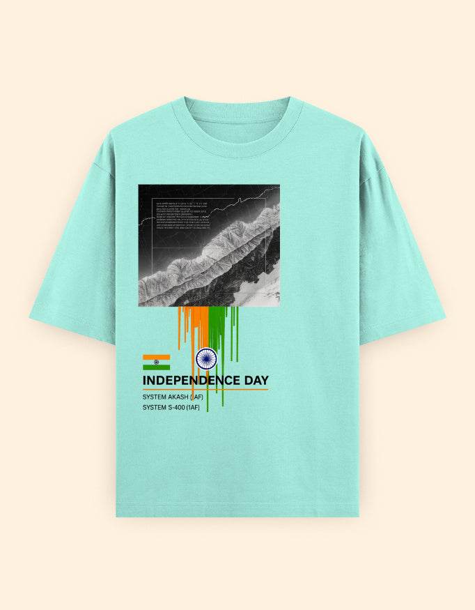 Independence Day '25 Oversized Tee | Tricolour Edition - SkyBi Shirts