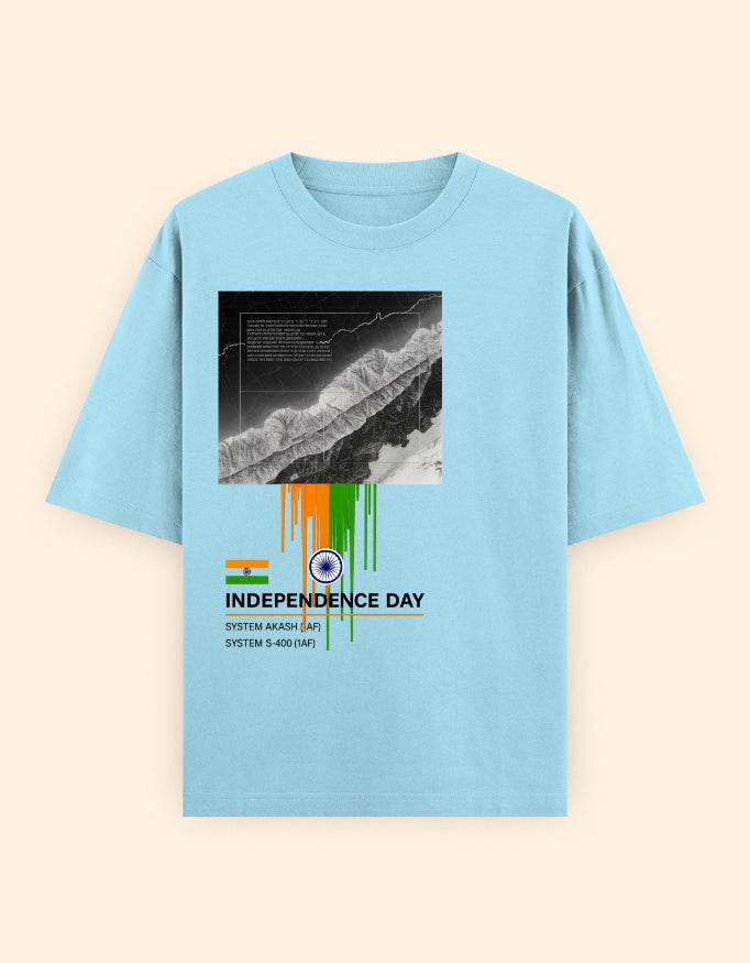 Independence Day '25 Oversized Tee | Tricolour Edition - SkyBi Shirts