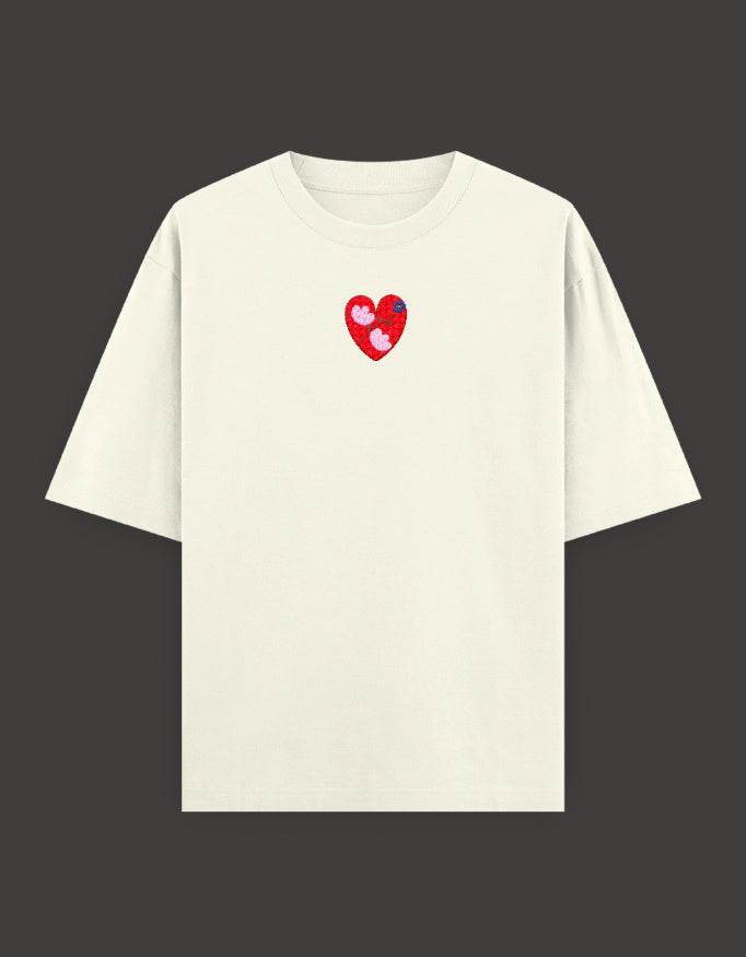 SkyBi Shirts Oversized Embroidery T-Shirt 240 GSM Heavyweight Cotton - SkyBi Shirts