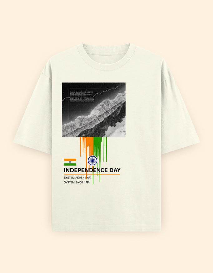 Independence Day '25 Oversized Tee | Tricolour Edition - SkyBi Shirts