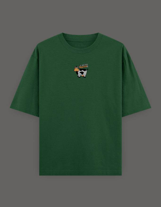 SkyBi Shirts Oversized Embroidery T-Shirt 240 GSM Heavyweight Cotton - SkyBi Shirts