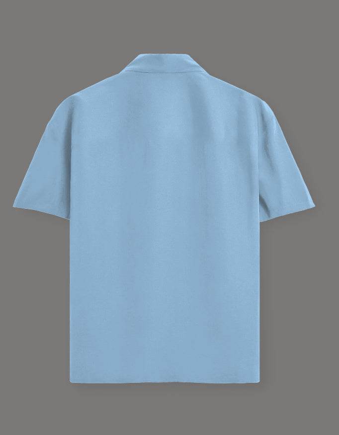 Skybi Baby Blue Unisex Oversized Shirt - SkyBi Shirts
