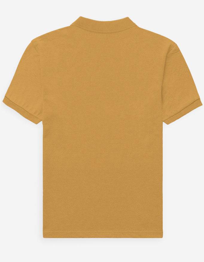 SkyBi Shirts Mustard Yellow Men's Polo Shirt Cotton - SkyBi Shirts