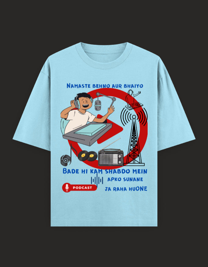 SkyBi Shirts Oversized T-Shirt 240 GSM Heavyweight Cotton - SkyBi Shirts