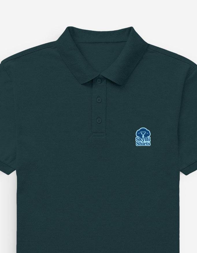 SkyBi Shirts Petrol Blue Men's Polo Shirt - Premium Cotton - SkyBi Shirts