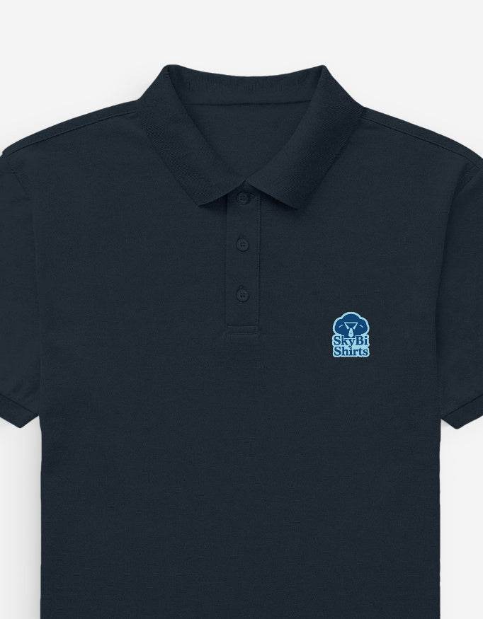 SkyBi Shirts Navy Blue Men's Polo Shirt - Soft Cotton Comfort - SkyBi Shirts