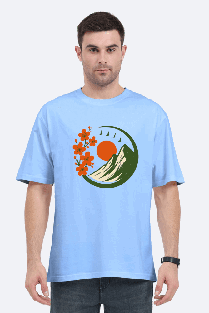 SkyBi Shirts Stylish Oversized T-Shirt 240 GSM Heavyweight Cotton - SkyBi Shirts