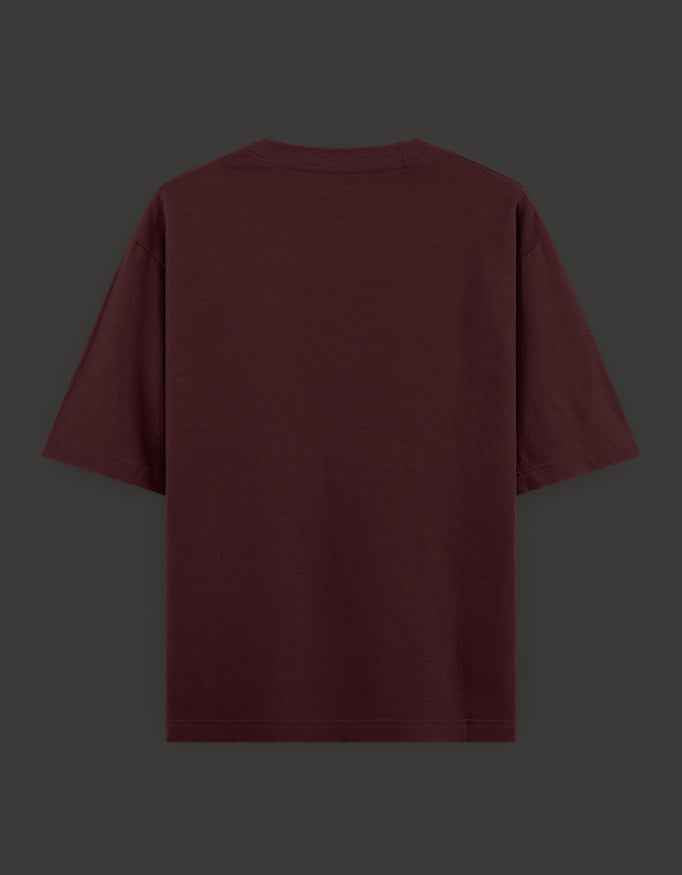 SkyBi Shirts Oversized T-Shirt 240 GSM Heavyweight Cotton