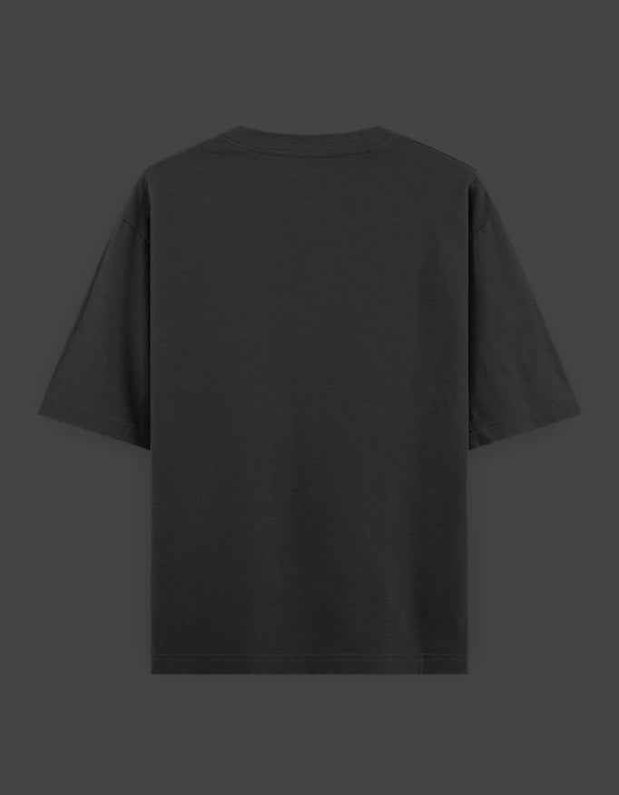 SkyBi Shirts Oversized T-Shirt 240 GSM Heavyweight Cotton