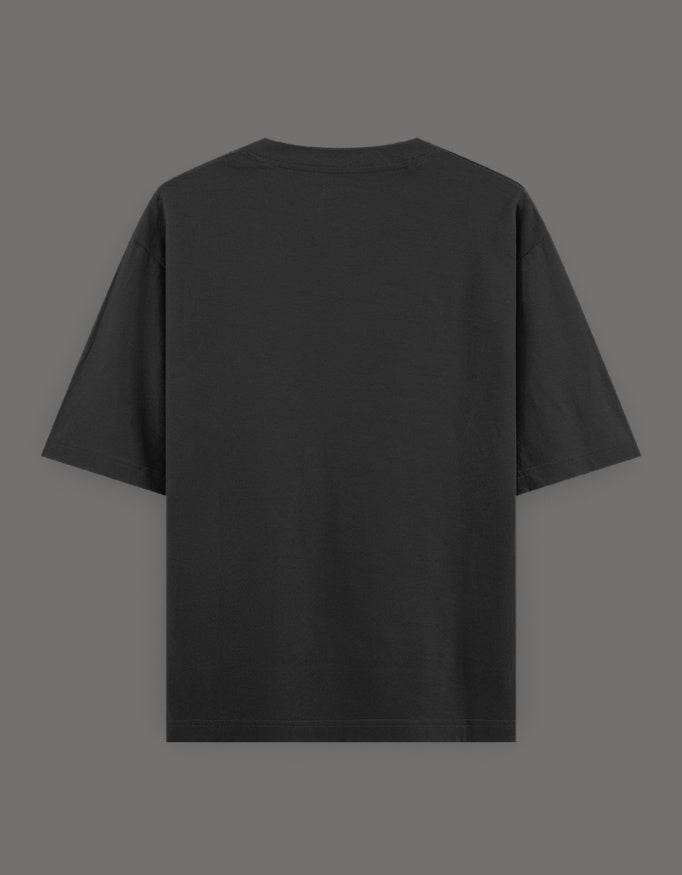 SkyBi Shirts Oversized Embroidery T-Shirt 240 GSM Heavyweight Cotton - SkyBi Shirts