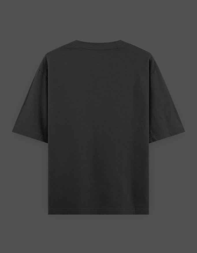 SkyBi Shirts Oversized T-Shirt 240 GSM Heavyweight Cotton