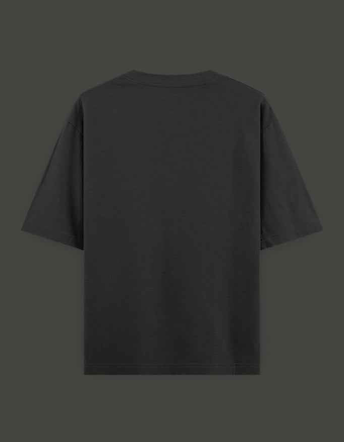 SkyBi Shirts Oversized T-Shirt 240 GSM Heavyweight Cotton