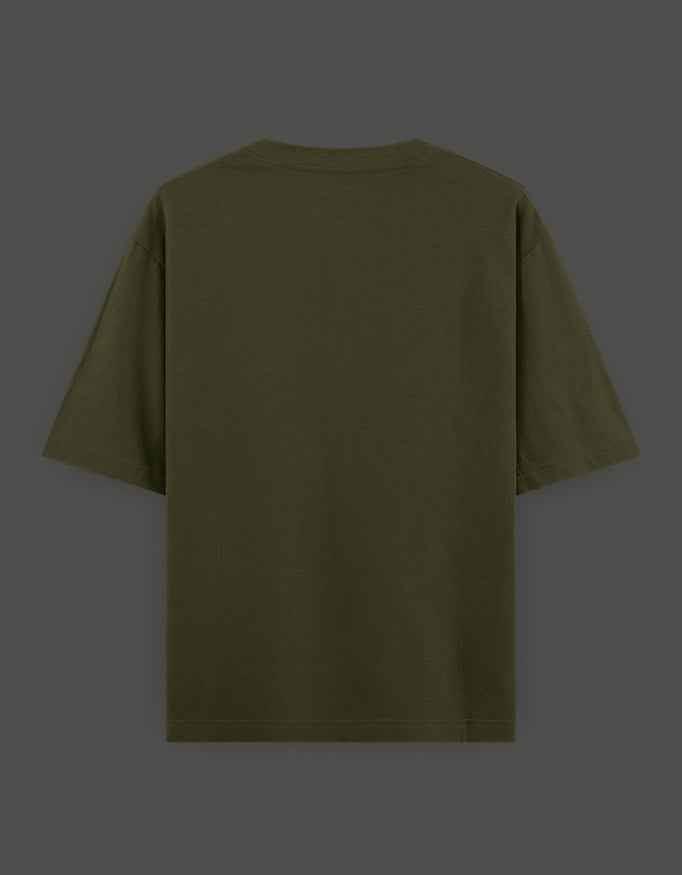 SkyBi Shirts Oversized T-Shirt 240 GSM Heavyweight Cotton