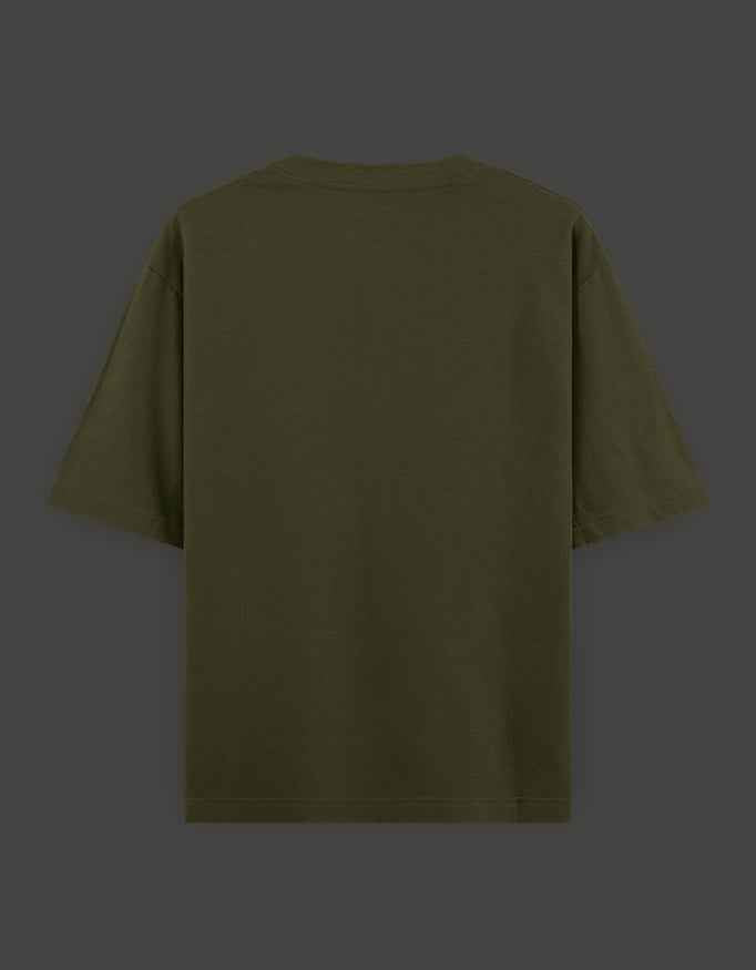 SkyBi Shirts Oversized T-Shirt 240 GSM Heavyweight Cotton