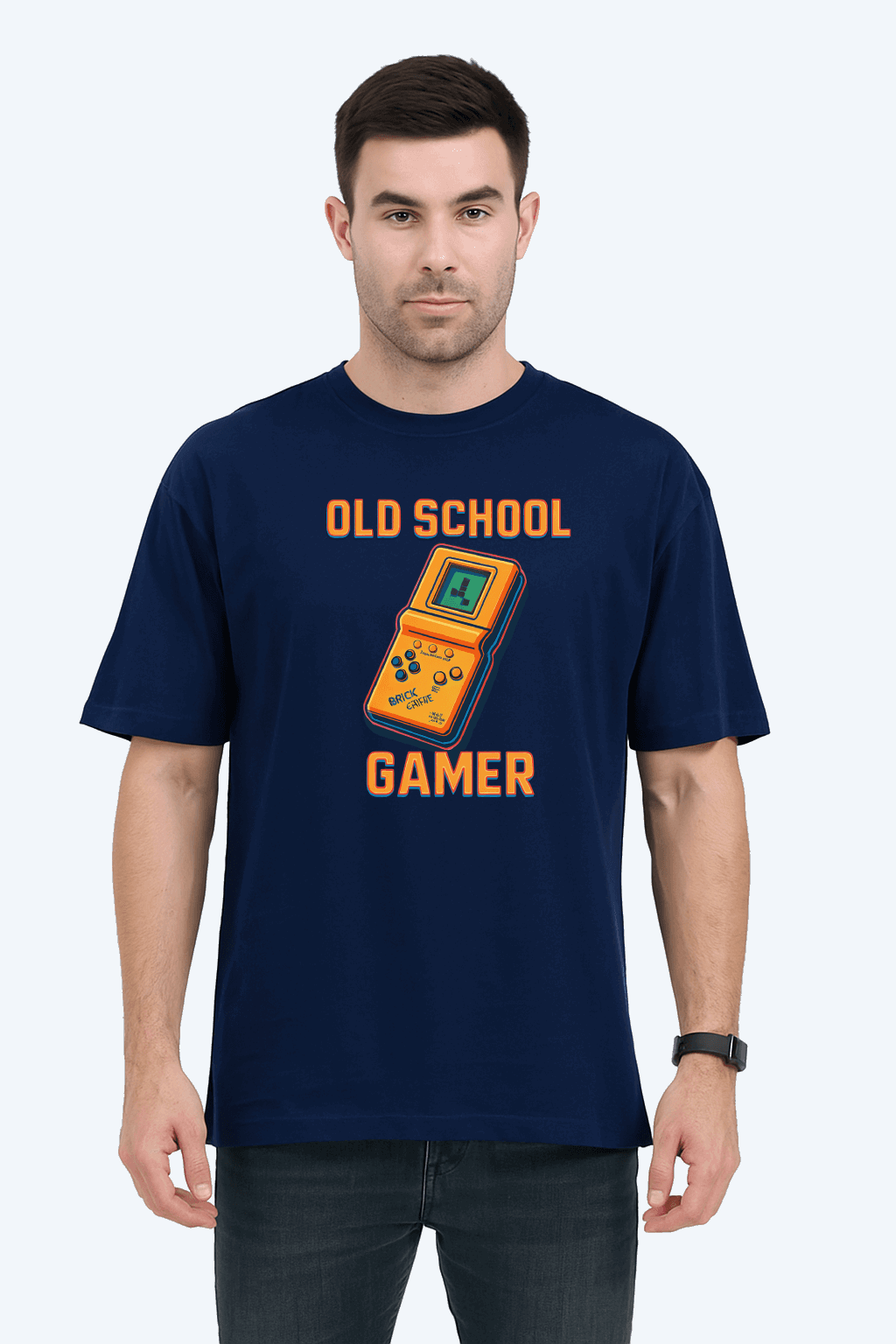 SkyBi Shirts Y2K Old School Gamer Oversized T-Shirt 240 GSM Heavyweight Cotton - SkyBi Shirts