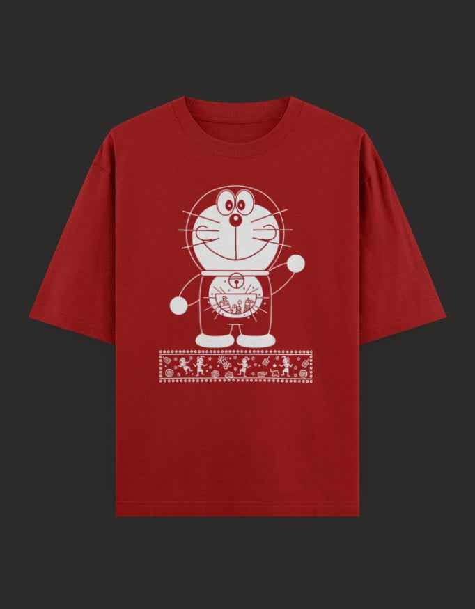 SkyBi Shirts Oversized T-Shirt 240 GSM Heavyweight Cotton