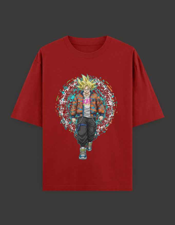 SkyBi Shirts Oversized T-Shirt 240 GSM Heavyweight Cotton