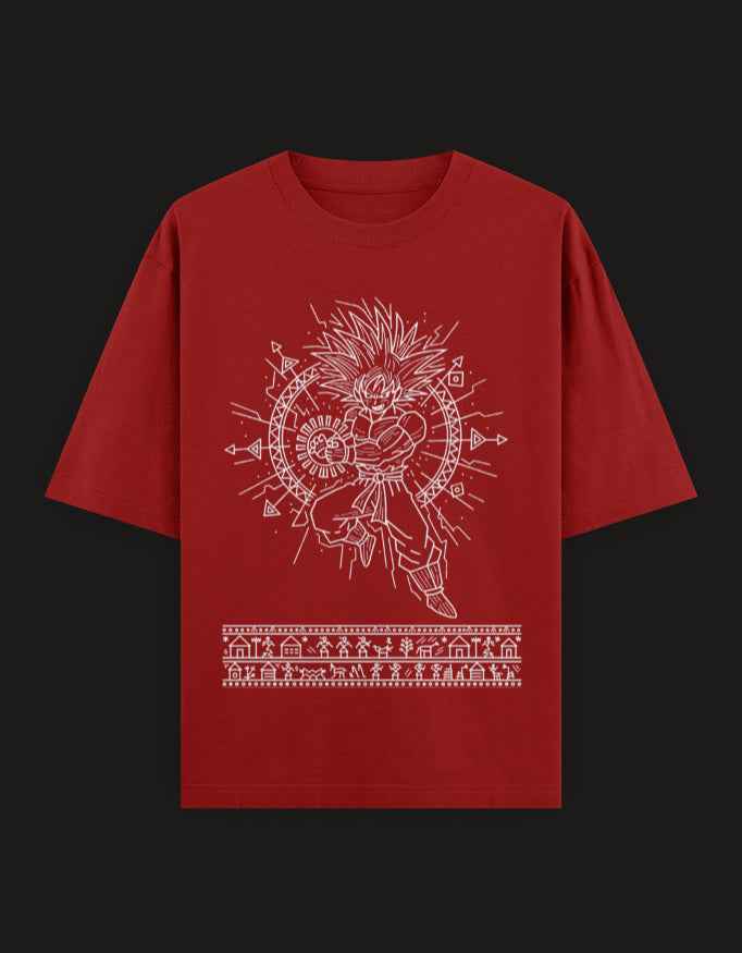 SkyBi Shirts Oversized T-Shirt 240 GSM Heavyweight Cotton