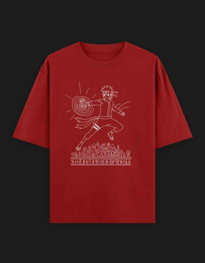 SkyBi Shirts Oversized T-Shirt 240 GSM Heavyweight Cotton