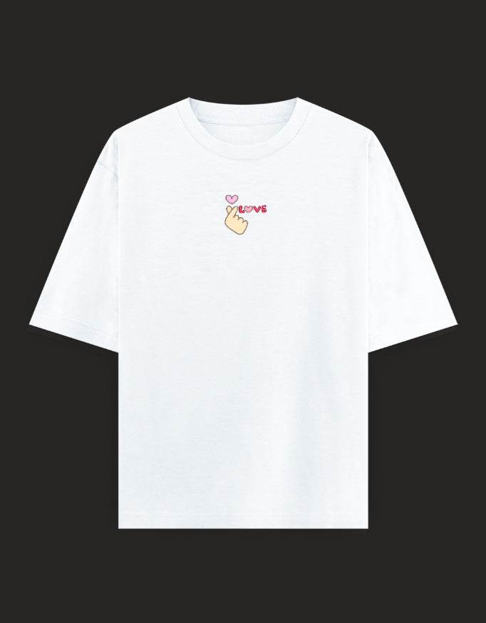 SkyBi Shirts Oversized Embroidery T-Shirt 240 GSM Heavyweight Cotton - SkyBi Shirts