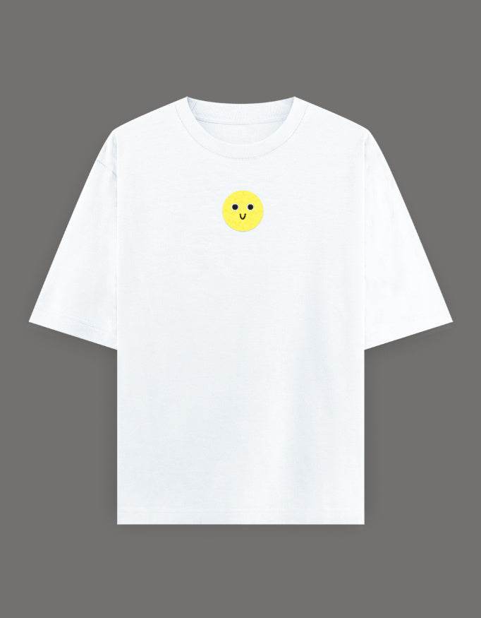SkyBi Shirts Oversized Embroidery T-Shirt 240 GSM Heavyweight Cotton - SkyBi Shirts