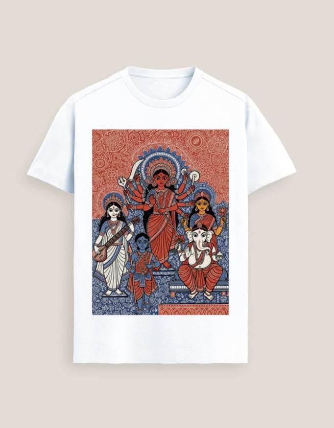 SkyBi 2025 Durga Puja T-Shirt Supima Cotton - SkyBi Shirts