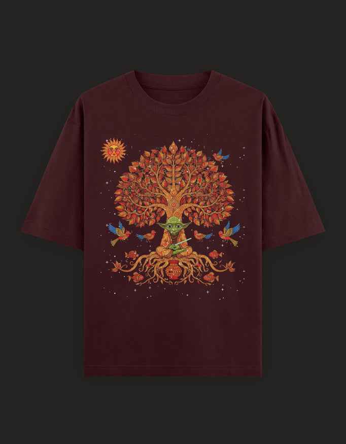 SkyBi Shirts Oversized T-Shirt 240 GSM Heavyweight Cotton