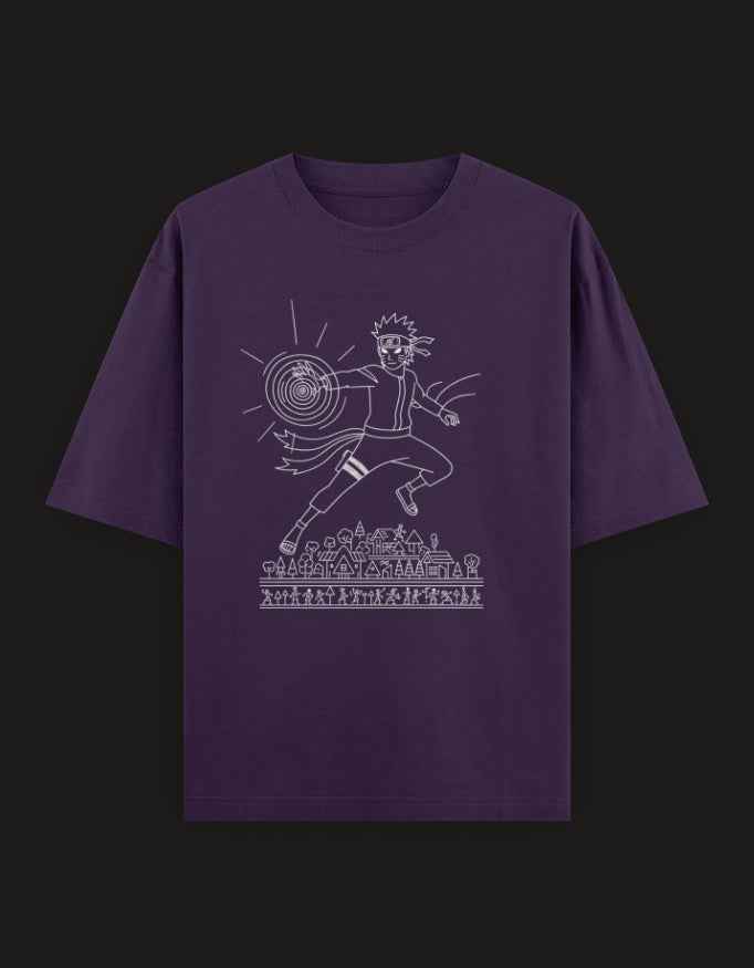 SkyBi Shirts Oversized T-Shirt 240 GSM Heavyweight Cotton