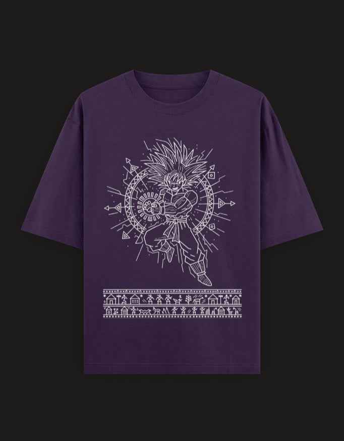 SkyBi Shirts Oversized T-Shirt 240 GSM Heavyweight Cotton