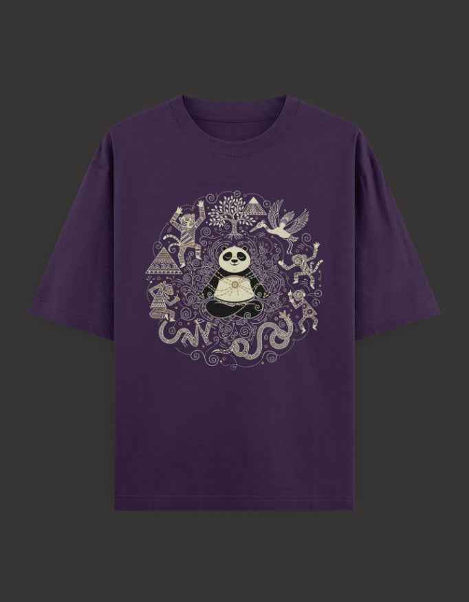 SkyBi Shirts Oversized T-Shirt 240 GSM Heavyweight Cotton