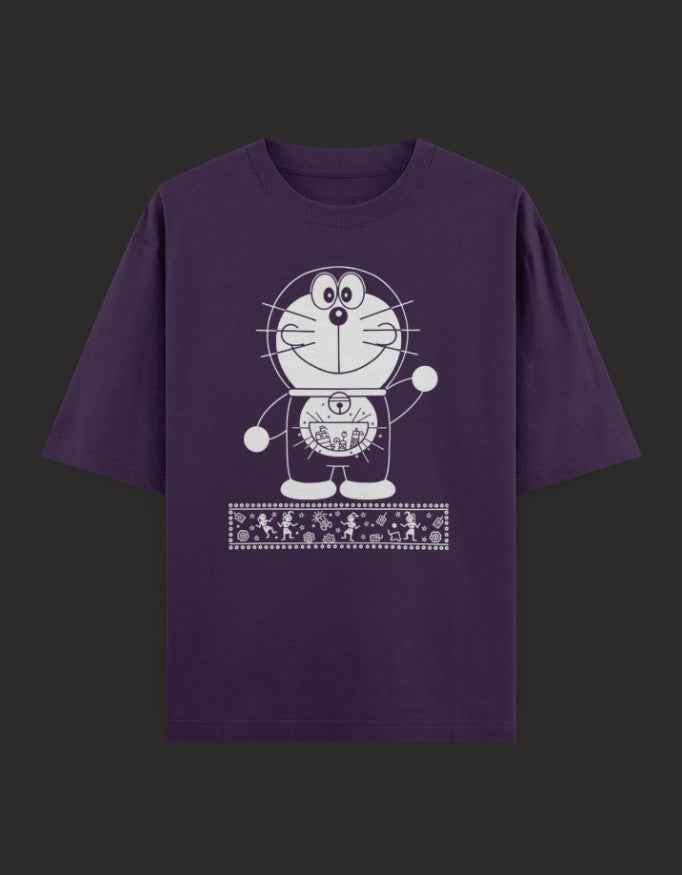 SkyBi Shirts Oversized T-Shirt 240 GSM Heavyweight Cotton