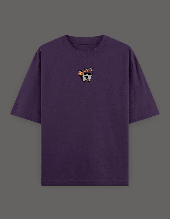 SkyBi Shirts Oversized Embroidery T-Shirt 240 GSM Heavyweight Cotton - SkyBi Shirts