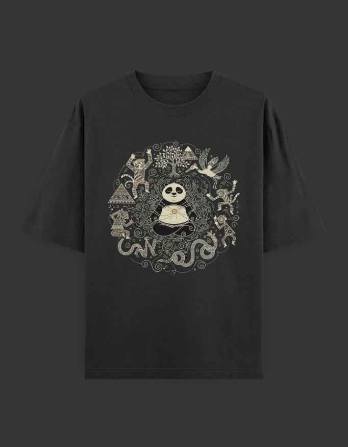 SkyBi Shirts Oversized T-Shirt 240 GSM Heavyweight Cotton