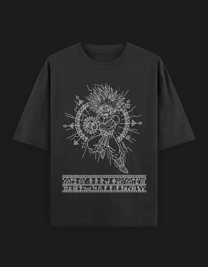 SkyBi Shirts Oversized T-Shirt 240 GSM Heavyweight Cotton