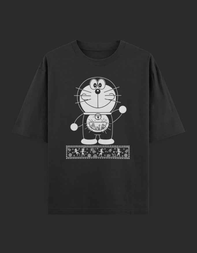 SkyBi Shirts Oversized T-Shirt 240 GSM Heavyweight Cotton