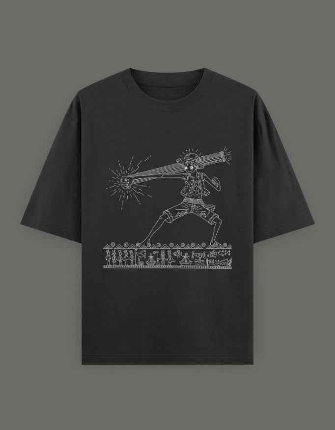 SkyBi Shirts Oversized T-Shirt 240 GSM Heavyweight Cotton