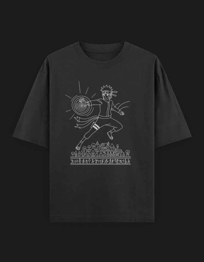 SkyBi Shirts Oversized T-Shirt 240 GSM Heavyweight Cotton