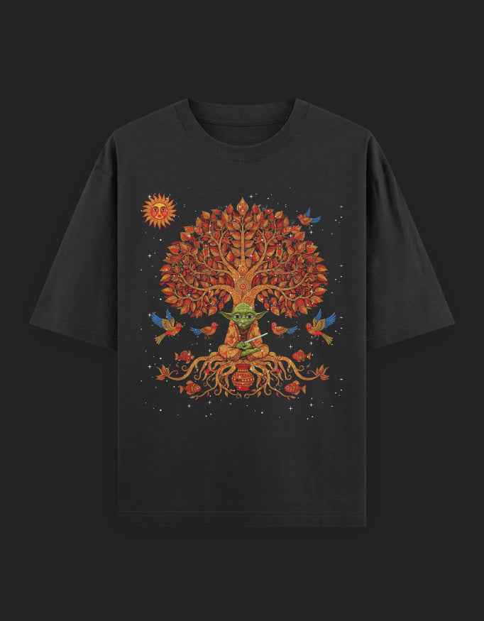 SkyBi Shirts Oversized T-Shirt 240 GSM Heavyweight Cotton