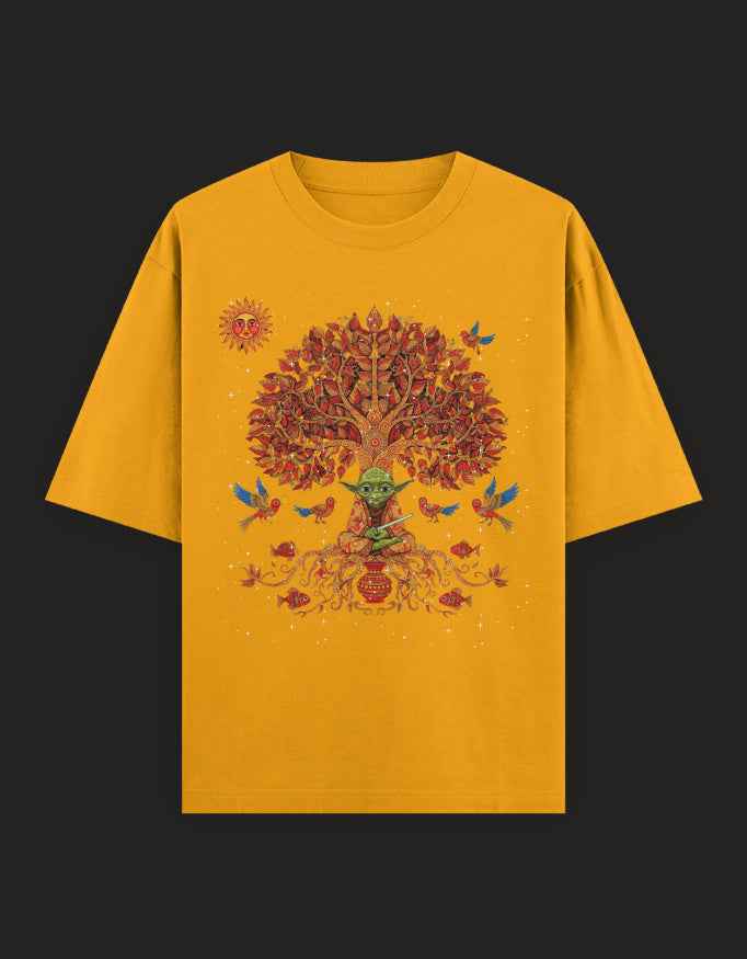 SkyBi Shirts Oversized T-Shirt 240 GSM Heavyweight Cotton