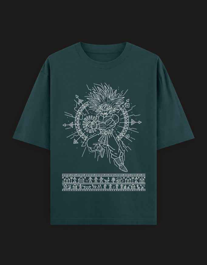 SkyBi Shirts Oversized T-Shirt 240 GSM Heavyweight Cotton