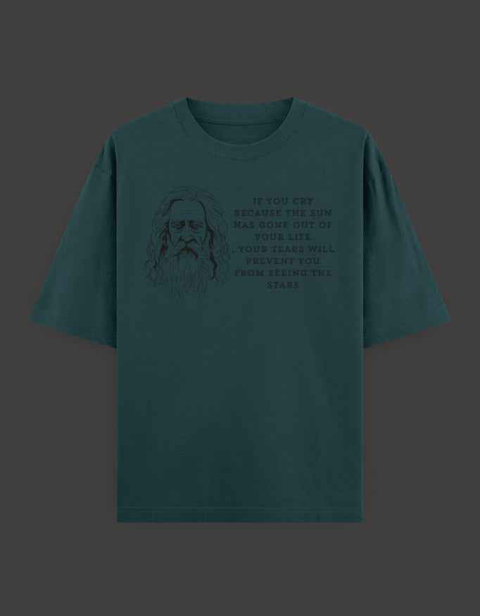 SkyBi Shirts Oversized T-Shirt 240 GSM Heavyweight Cotton