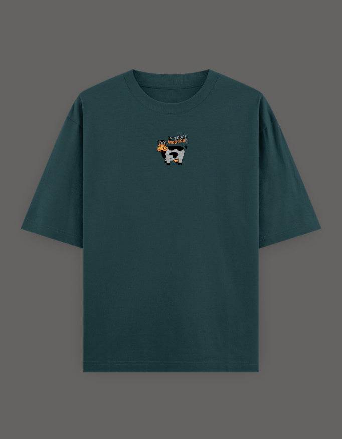 SkyBi Shirts Oversized Embroidery T-Shirt 240 GSM Heavyweight Cotton - SkyBi Shirts