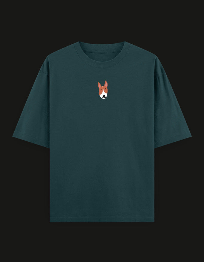 SkyBi Shirts Oversized Embroidery T-Shirt 240 GSM Heavyweight Cotton - SkyBi Shirts