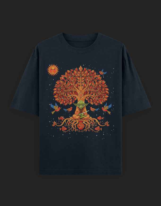 SkyBi Shirts Oversized T-Shirt 240 GSM Heavyweight Cotton